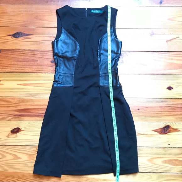 Lauren Ralph Lauren Black Leather Dress, EUC, 2 - Picture 8 of 13